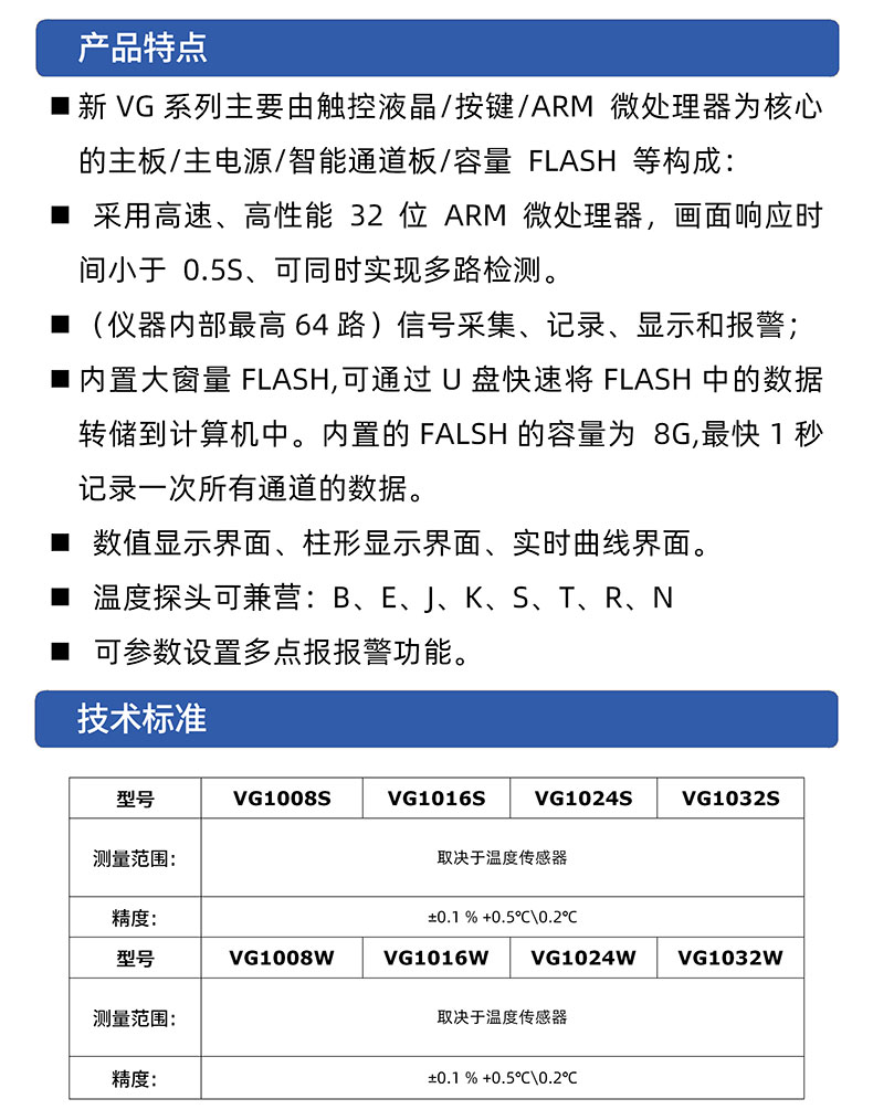 威格多路溫度測(cè)量?jī)x 溫升測(cè)試儀(VG1016W)廠家直銷(xiāo)，品質(zhì)保障插圖2