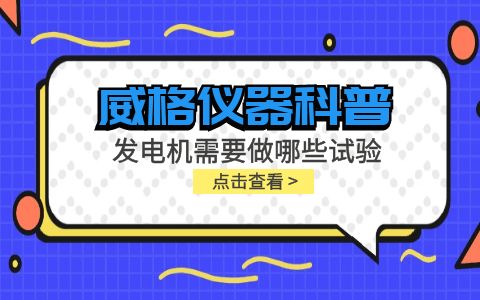 威格儀器-發(fā)電機需要做哪些試驗插圖